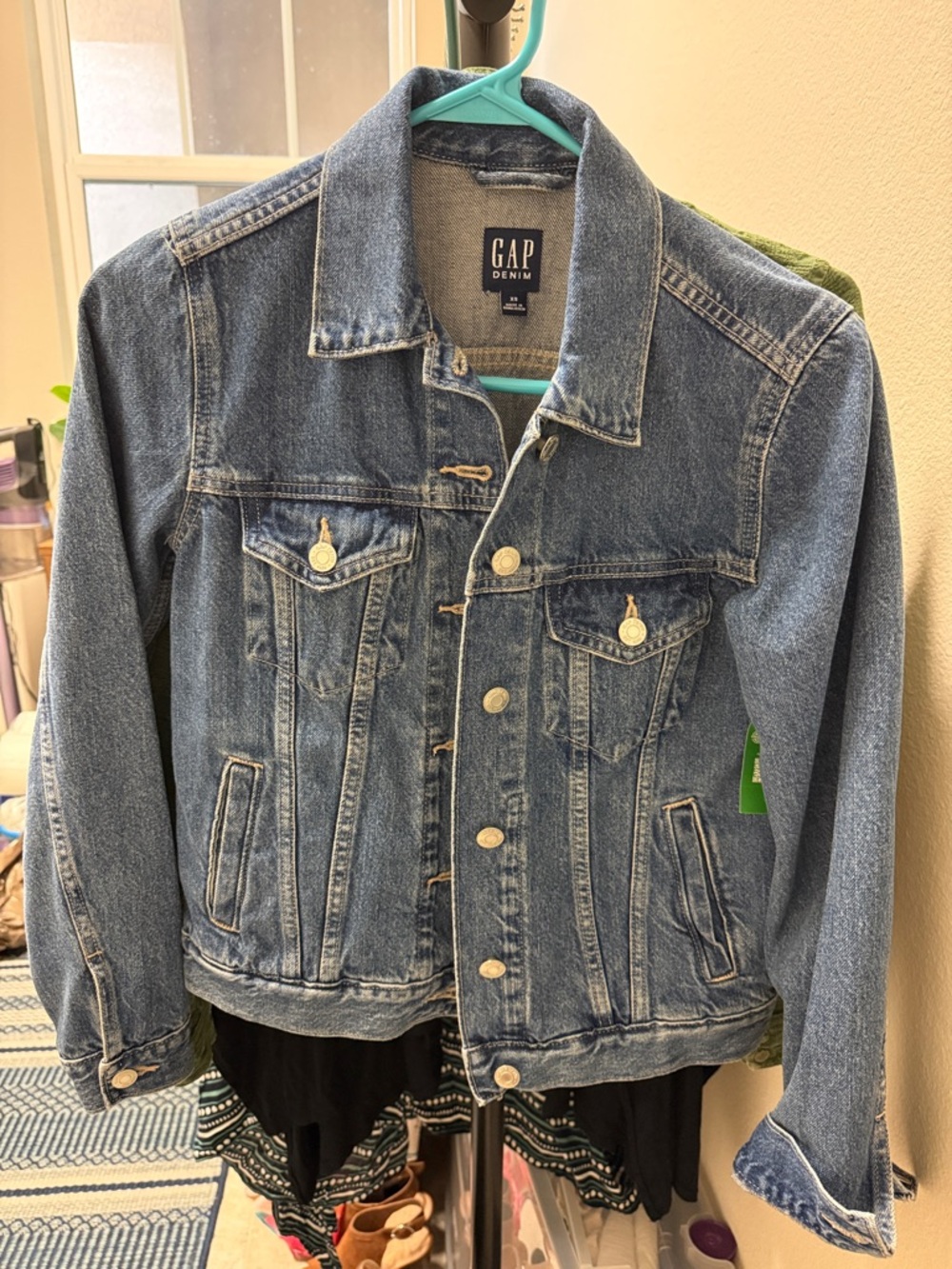 GAP Blue Denim Jacket - Classic Button Front